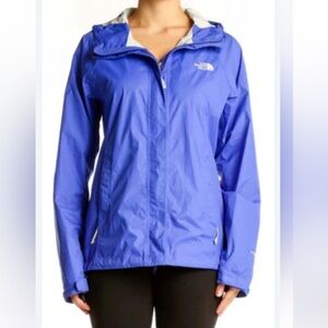 The North Face Women's HyVent Blue Rain/Wind Jacket with Hood size M